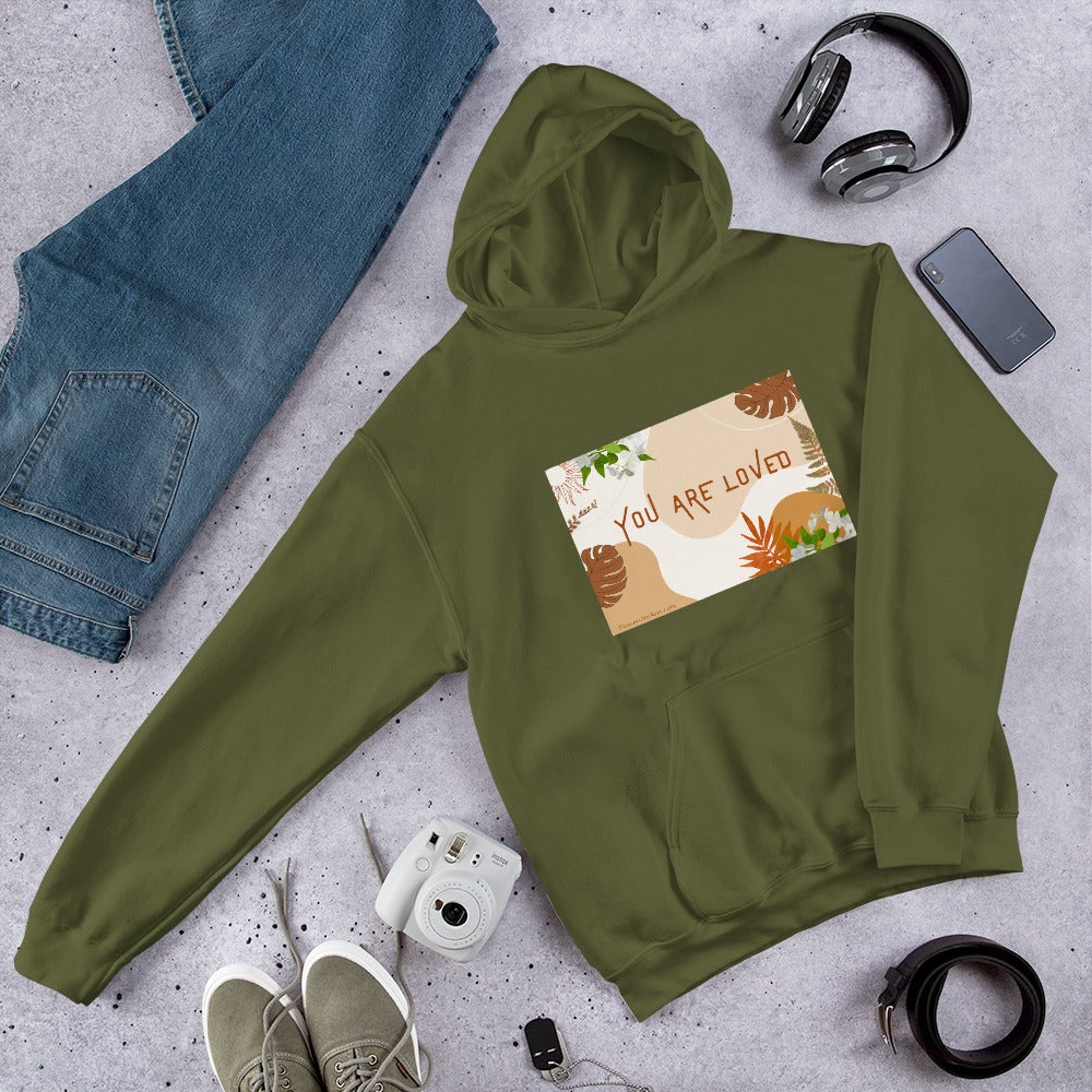 You are Loved Hoodie Unisex Flowers for Ann